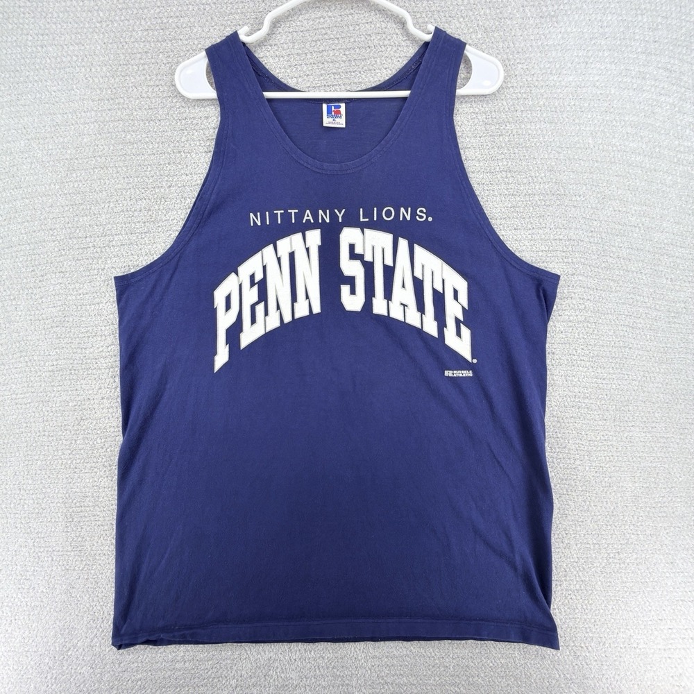Vintage 90s Penn State Nittany Lions Tank Top XL Russell Athletic USA Made